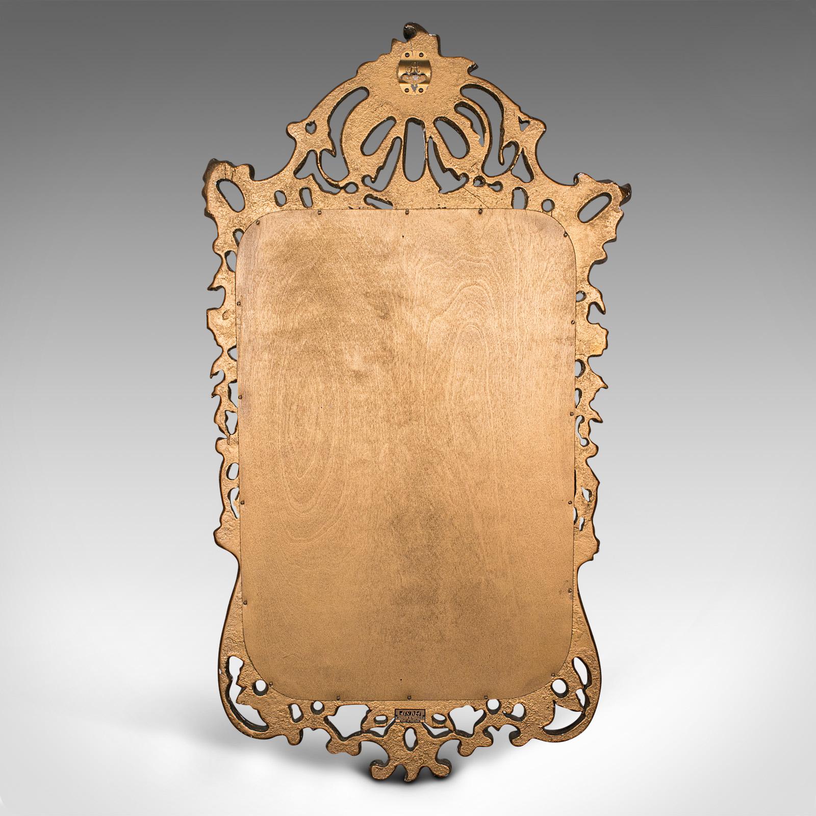 Tall Vintage Wall Mirror English Gilt, Decorative Renaissance Revival circa 1960 For Sale 1