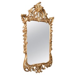 Grand miroir mural vintage anglais, doré, décoratif, néo-renaissance, vers 1960