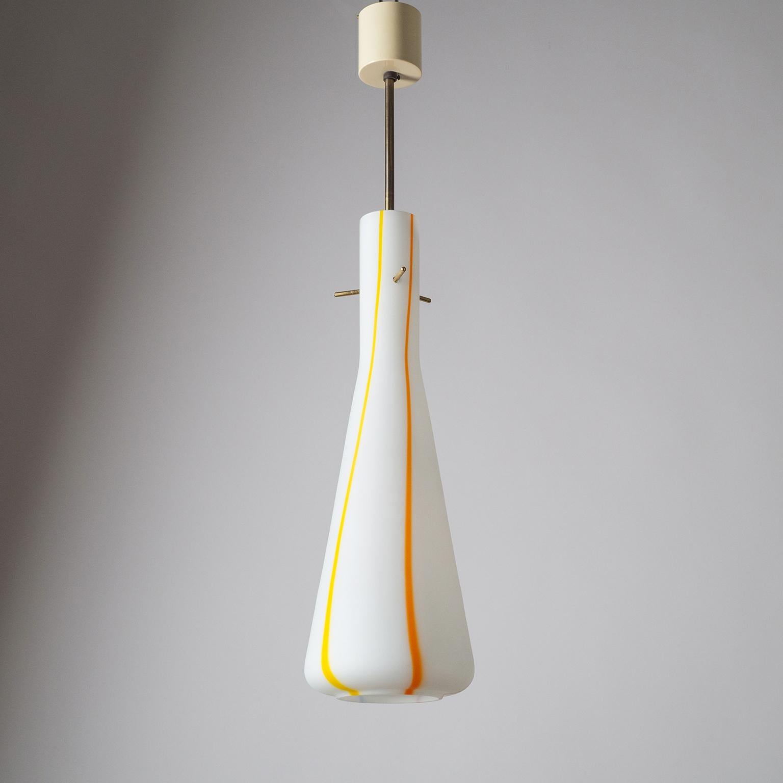 Aluminum Tall Vistosi Ceiling Light, 1960s For Sale