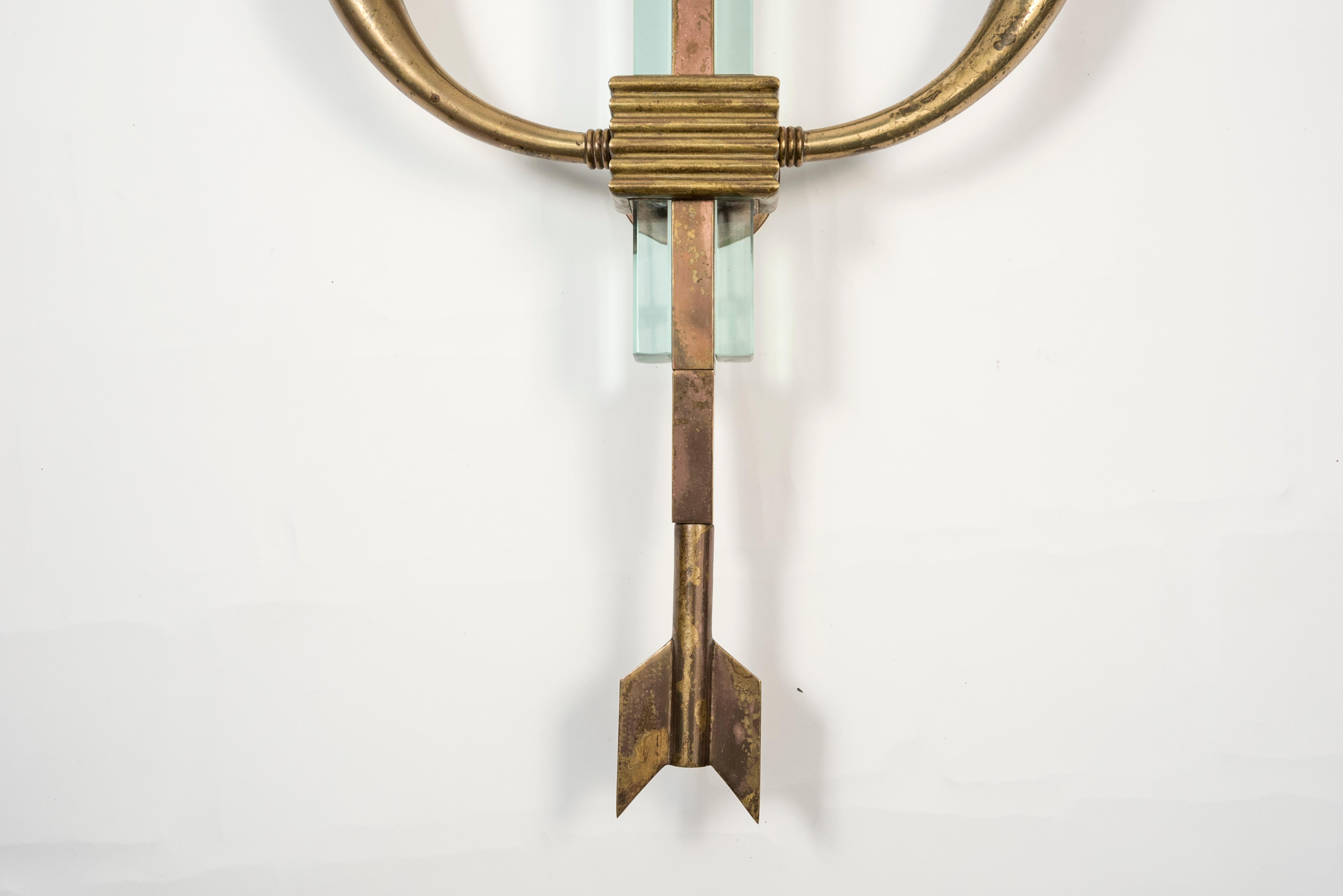 Tall Wall Light Attributed to Gio Ponti In Good Condition In Bois-Colombes, FR