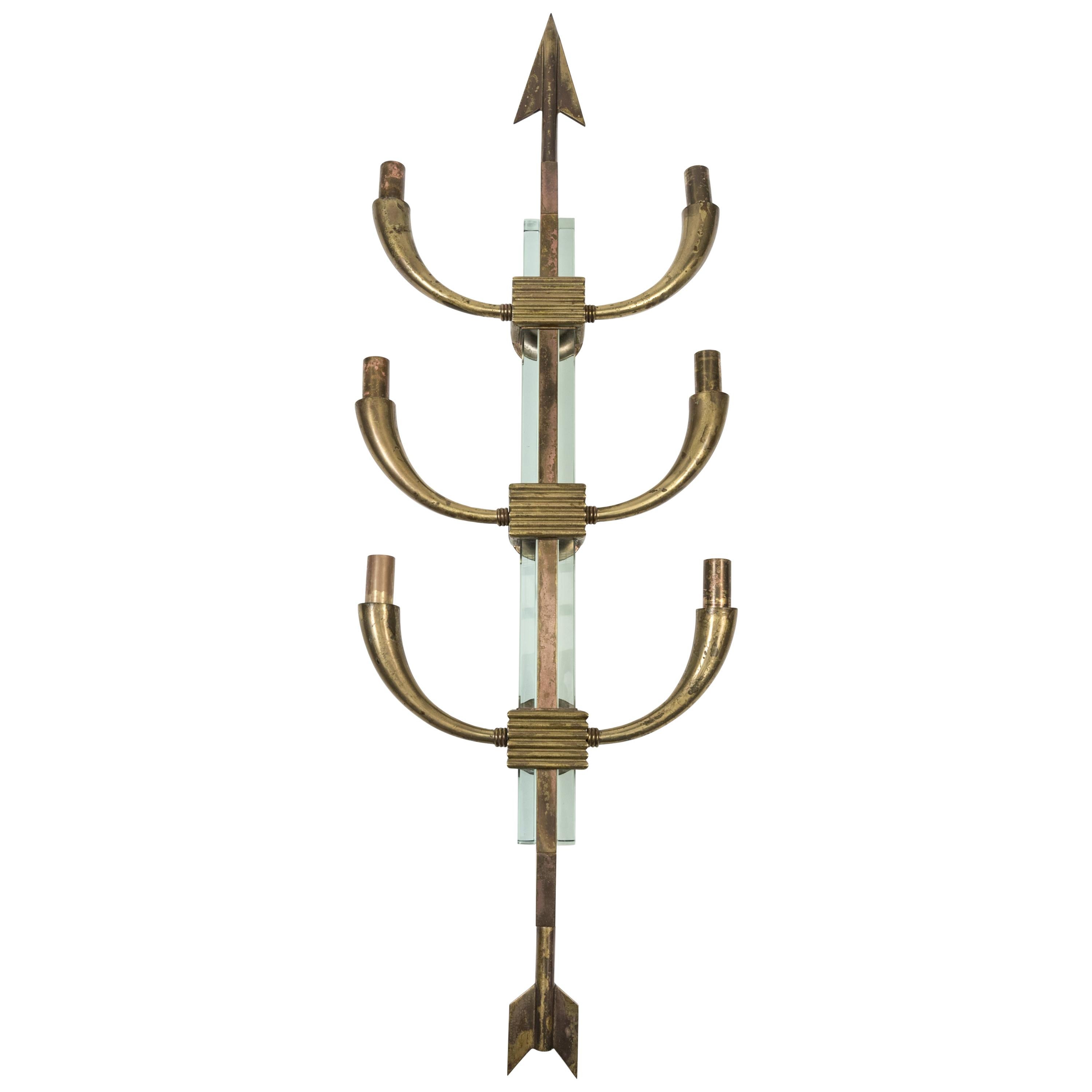Tall Wall Light Attributed to Gio Ponti