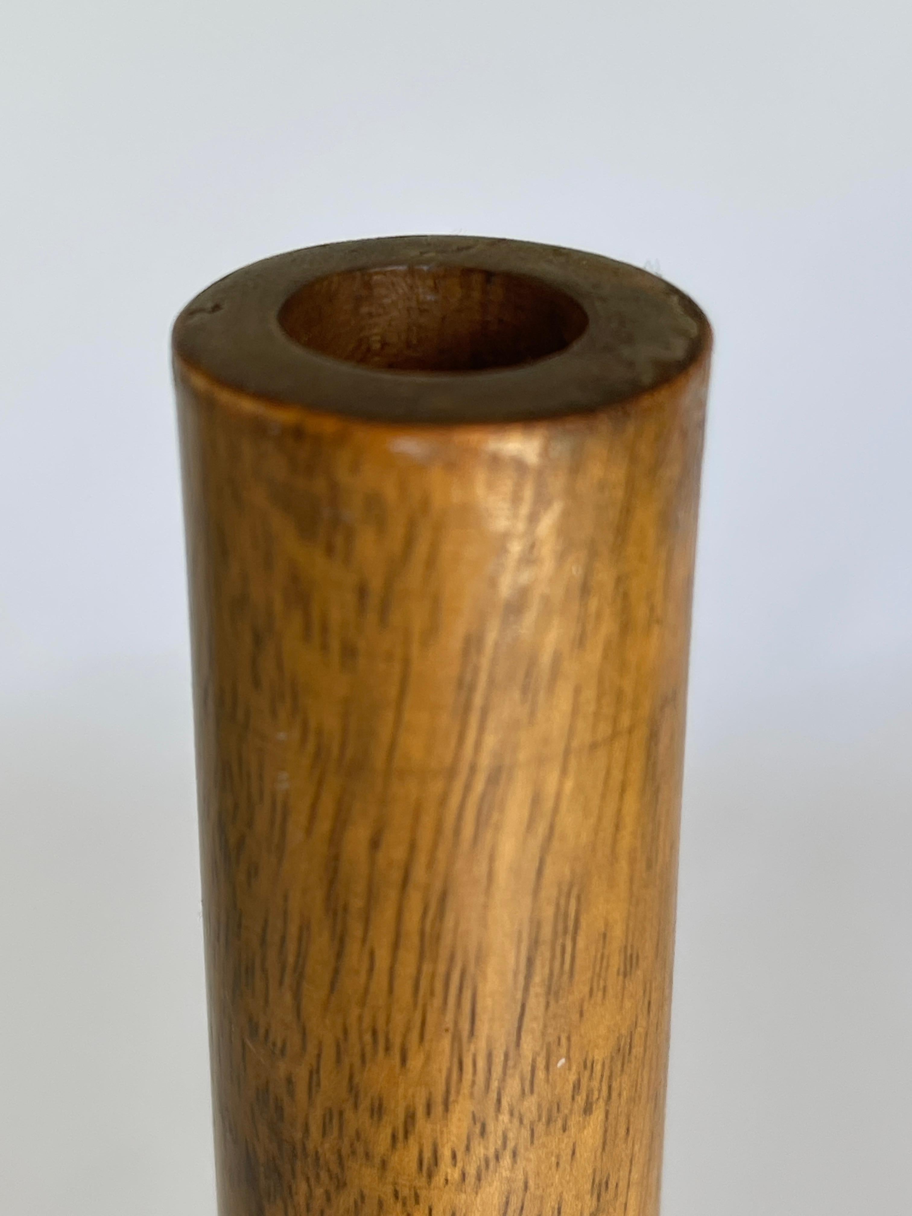 American   Tall Walnut Bottle Sculpture Vase Attributed to Phillip Lloyd Powell  For Sale
