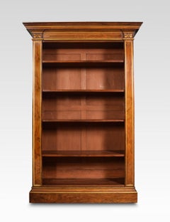 Tall Walnut Open Bookcase