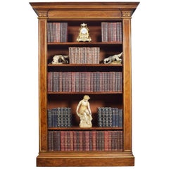 Tall Walnut Open Bookcase