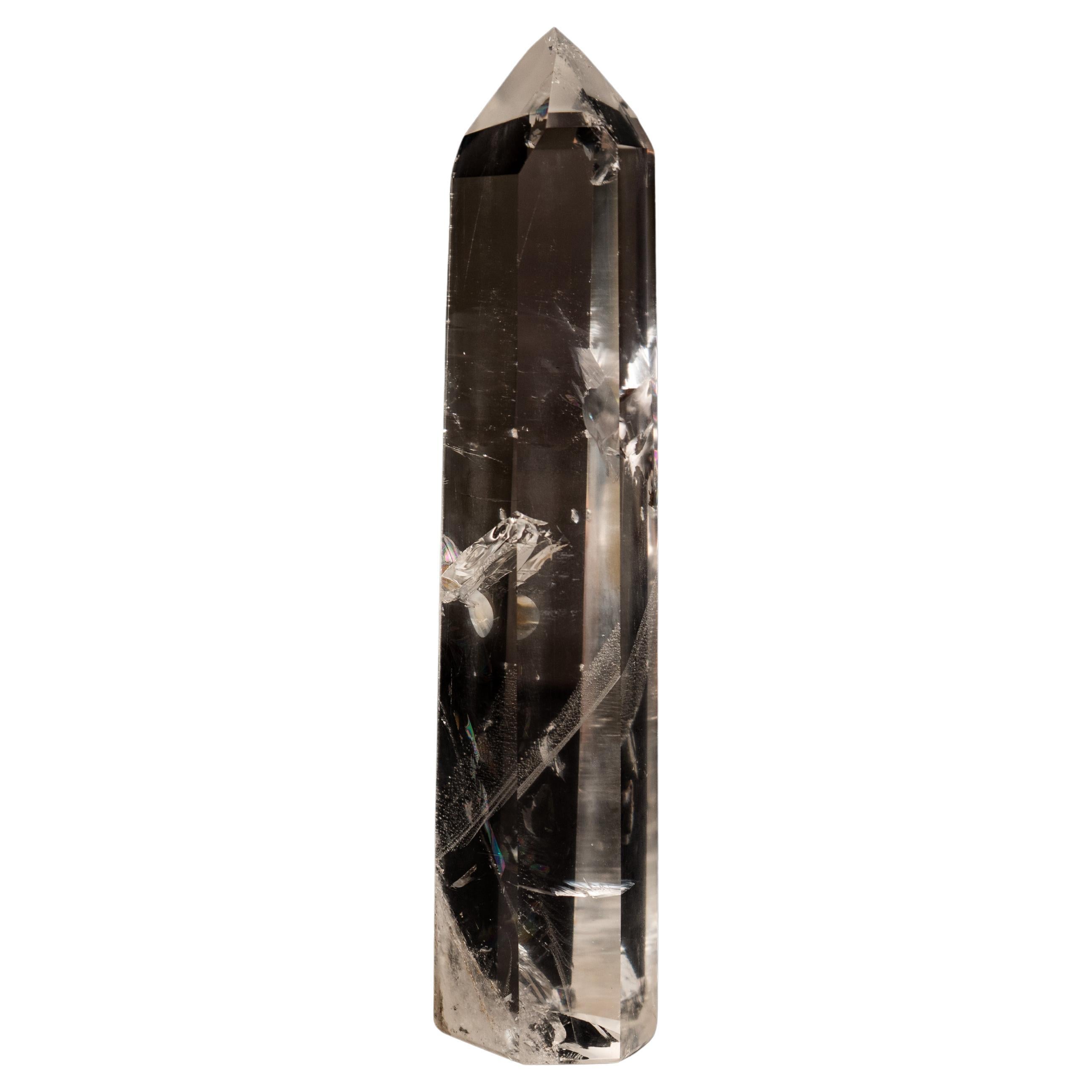 Tall Water-Clear Lemurian Quartz Obelisk Point from Diamantina