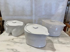 Tall & Whimsical Ceramic Tureens "Fleshpots" by Morris Rushton - England, 1970