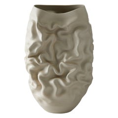 Tall White Dehydrated Form No 43, a Ceramic Vessel by Nicholas Arroyave-Portela