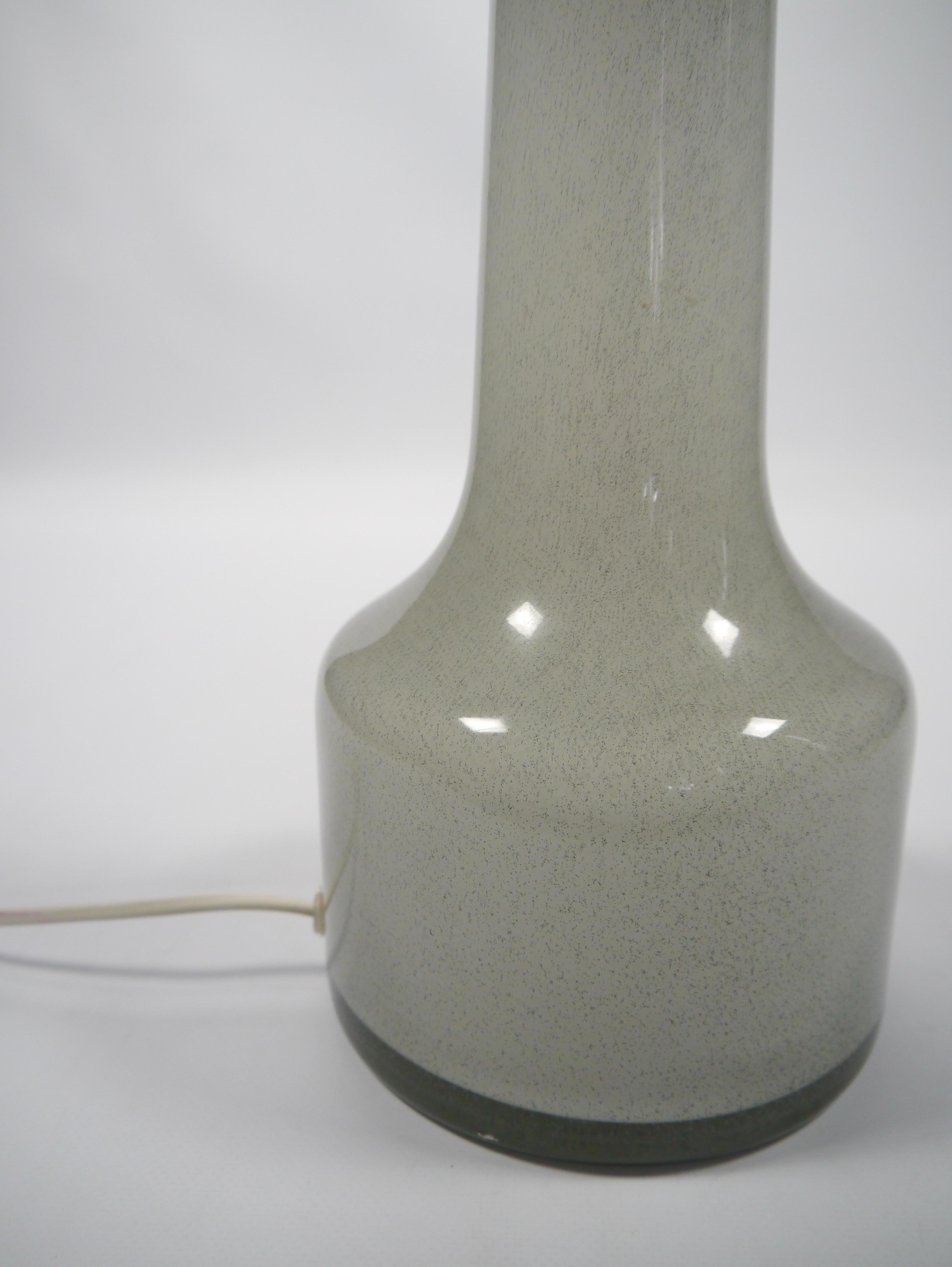 Scandinavian Modern Tall White Glass Table Lamp by Høvik Verk, Norway 1960s For Sale
