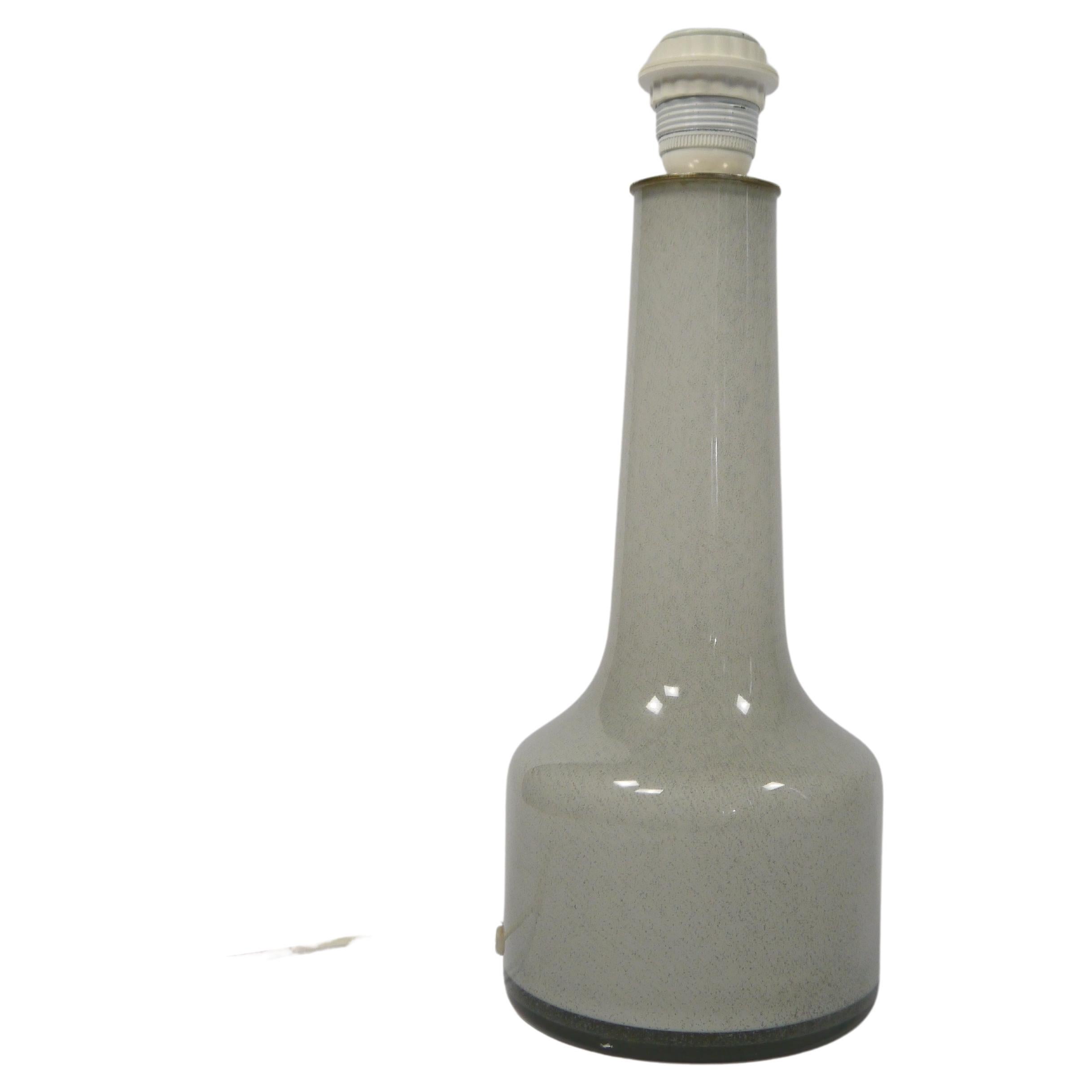 Tall White Glass Table Lamp by Høvik Verk, Norway 1960s For Sale
