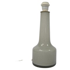 Tall White Glass Table Lamp by Høvik Verk, Norway 1960s