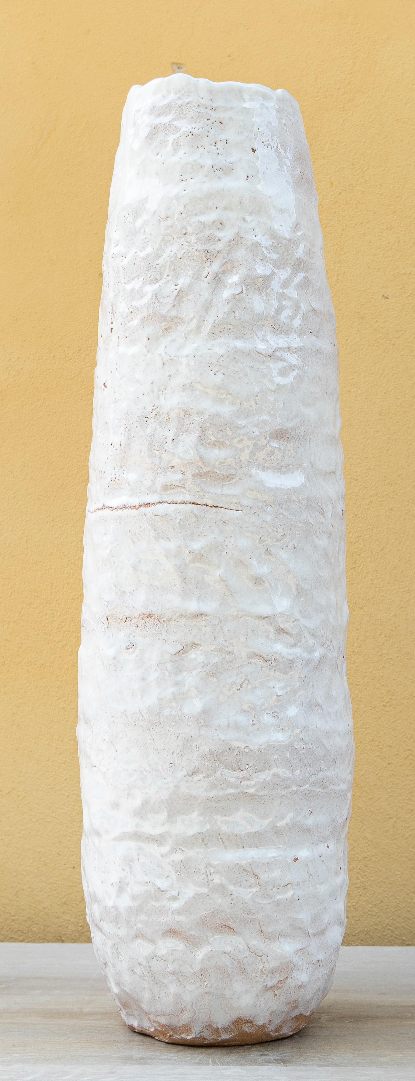 Modern Tall White Vase by Daniele Giannetti For Sale