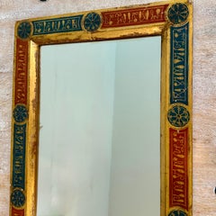 Specchio da parete Florentine vintage in legno dorato, alto e largo, formato orizzontale