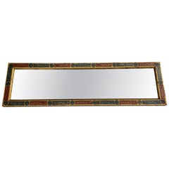 Specchio da parete Florentine vintage in legno dorato, alto e largo, formato orizzontale
