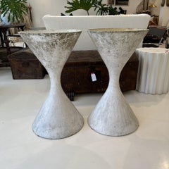 Tall Willy Guhl White Jardinieres (One Available)