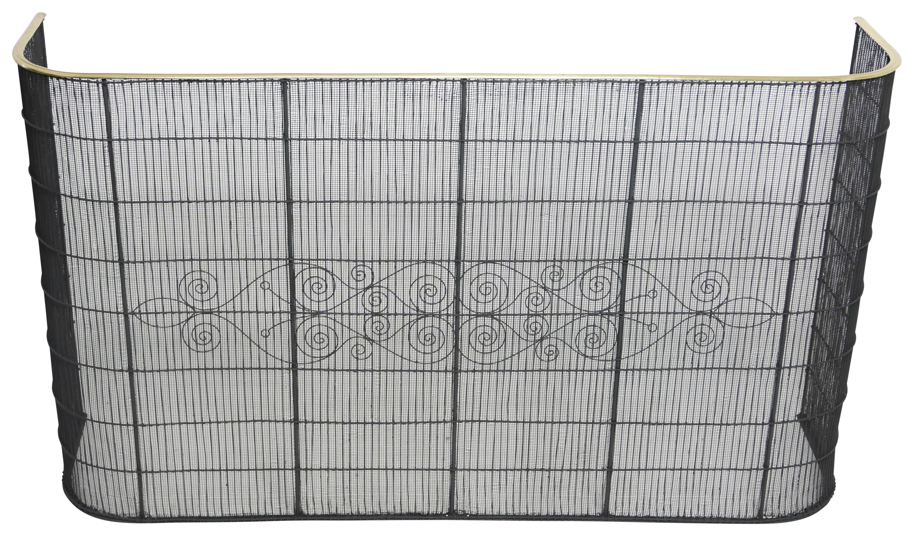 wire fireplace screen
