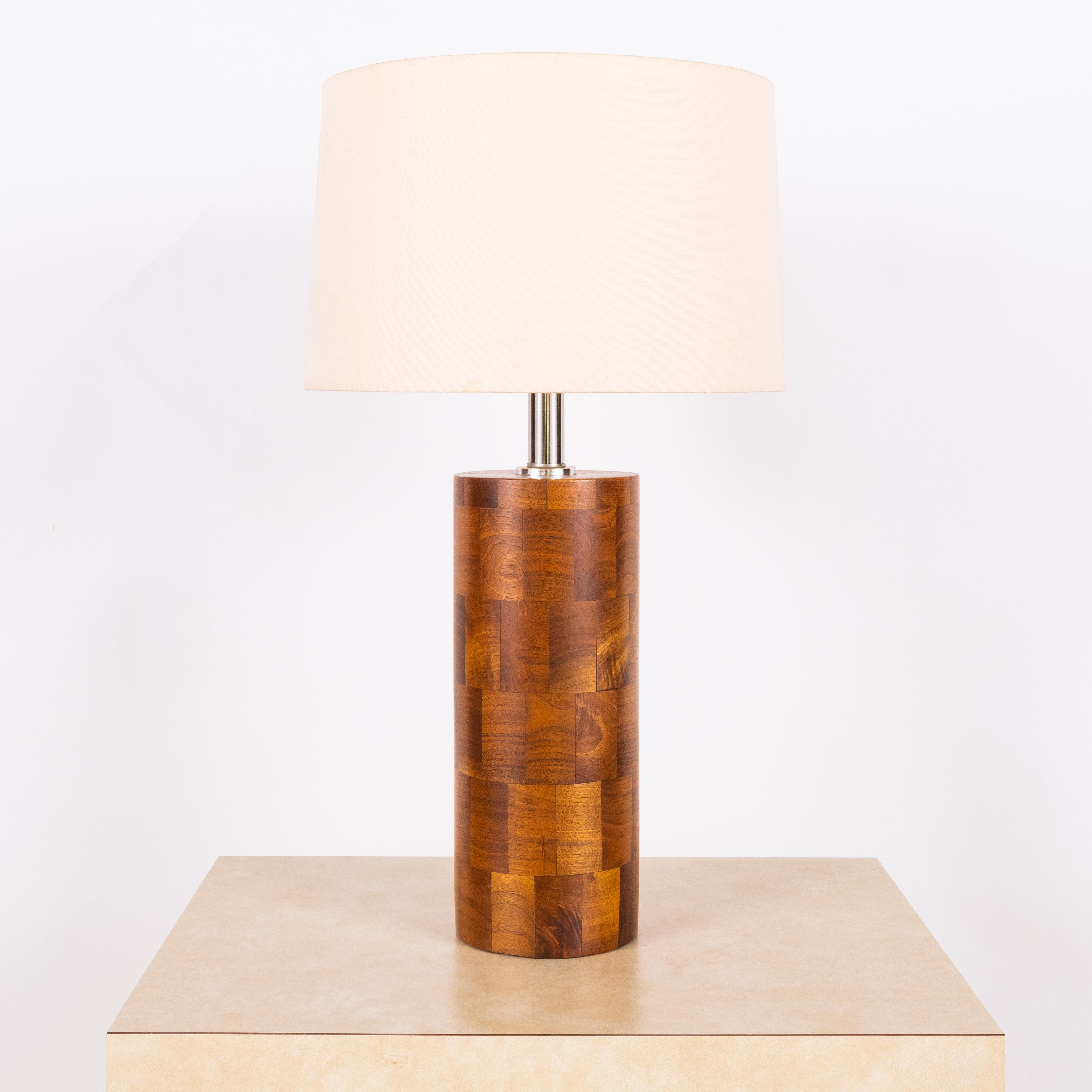 wood block lamp