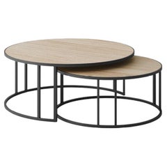 ZAGAS Table basse ronde en bois haute