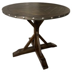 Tall Wood Round Drinks or Bar Table, 21st century