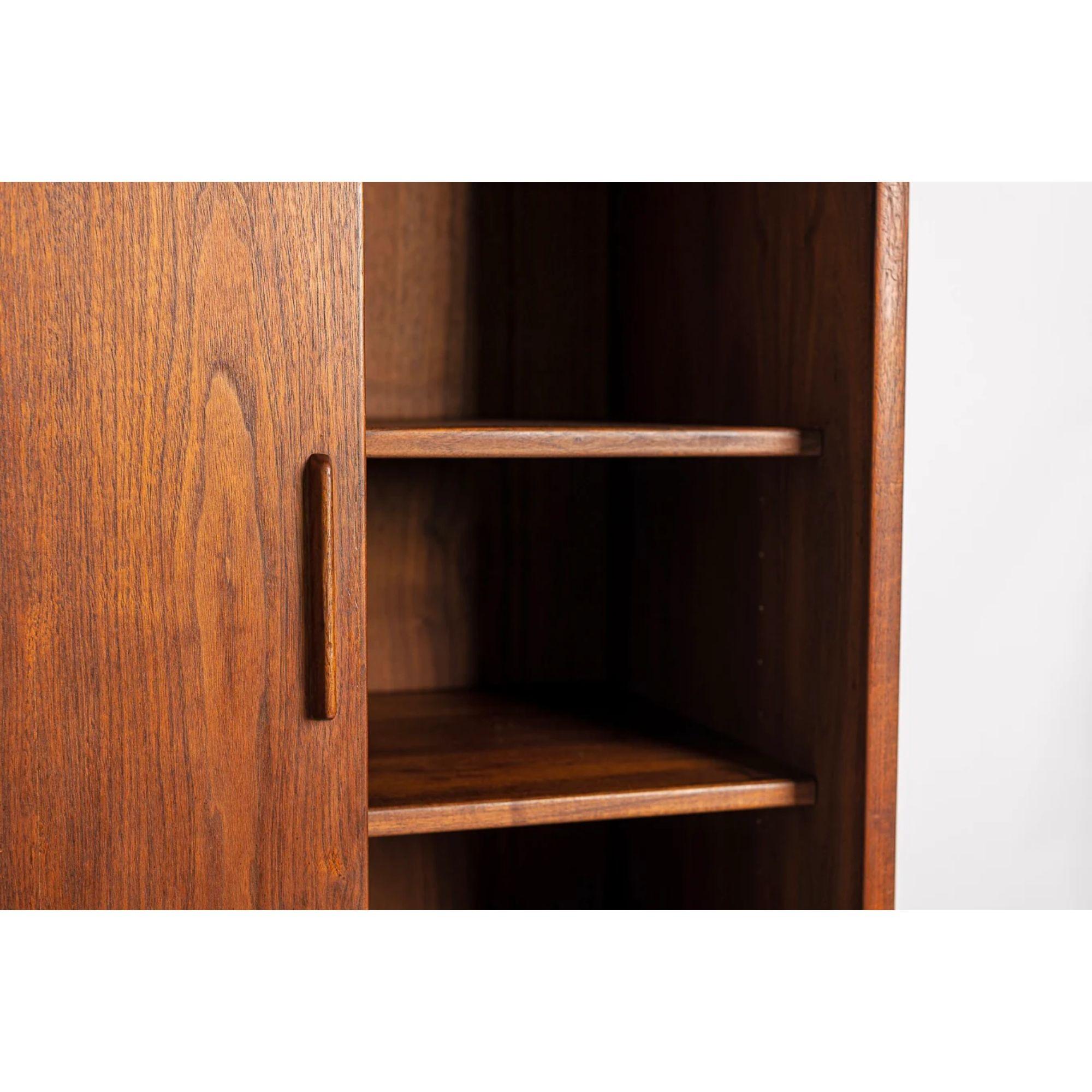 Tall Wood Storage Cabinet in Walnut by Jens Risom 3