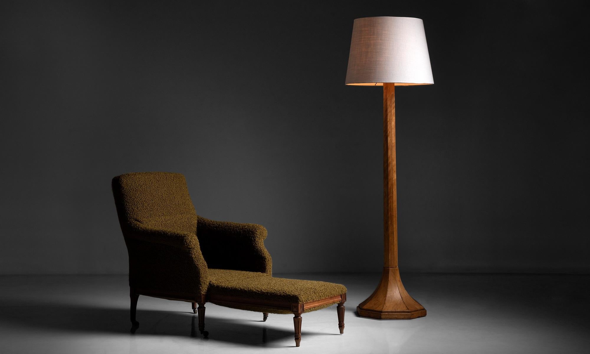 Tall Wooden Floor Lamps, England, circa 1950 2