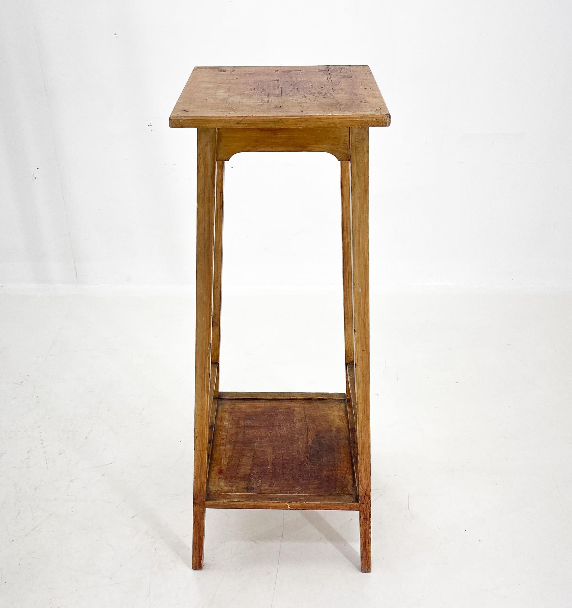 20th Century Tall Wooden Plant Stand, 1930s For Sale