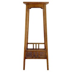 Antique Tall Wooden Plant Stand, 1930s