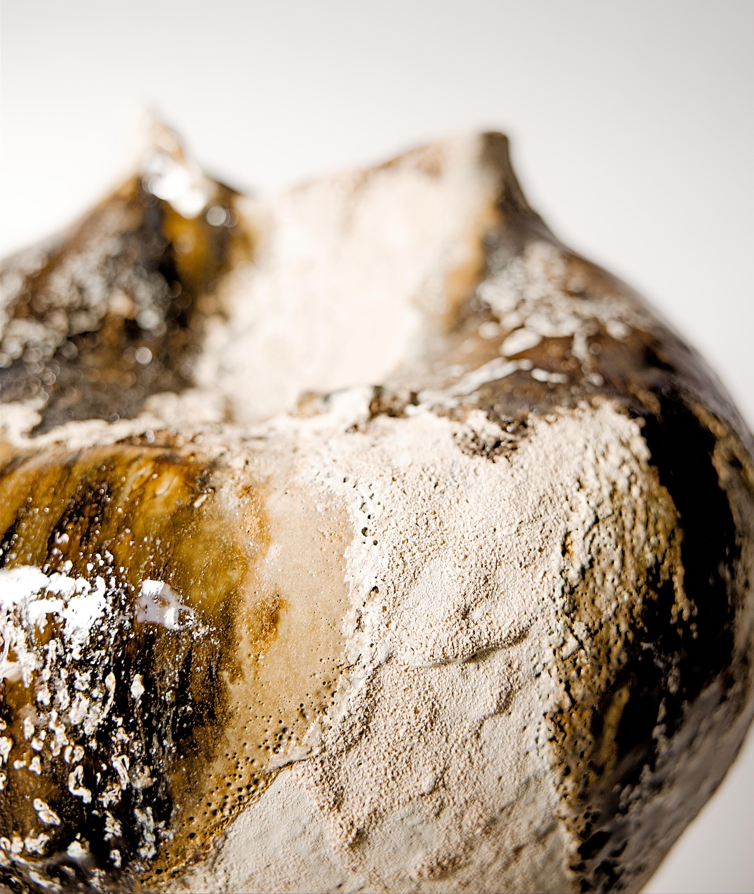 Ceramica Tall Woodland Moon Vessel- Hand Made Vase II in vendita