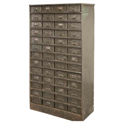 Ww2 Racks An original 2nd World War British Military Parts Cabinet at 1stDibs