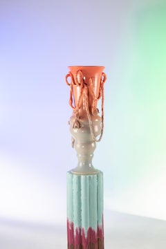 Vaso da fiori alto in gres intrecciato di Milan Pekař e Tereza Sluková