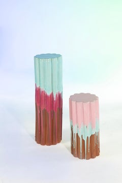 Hoher Beistelltisch aus gewebtem Steingut von Milan Pekař und Tereza Sluková