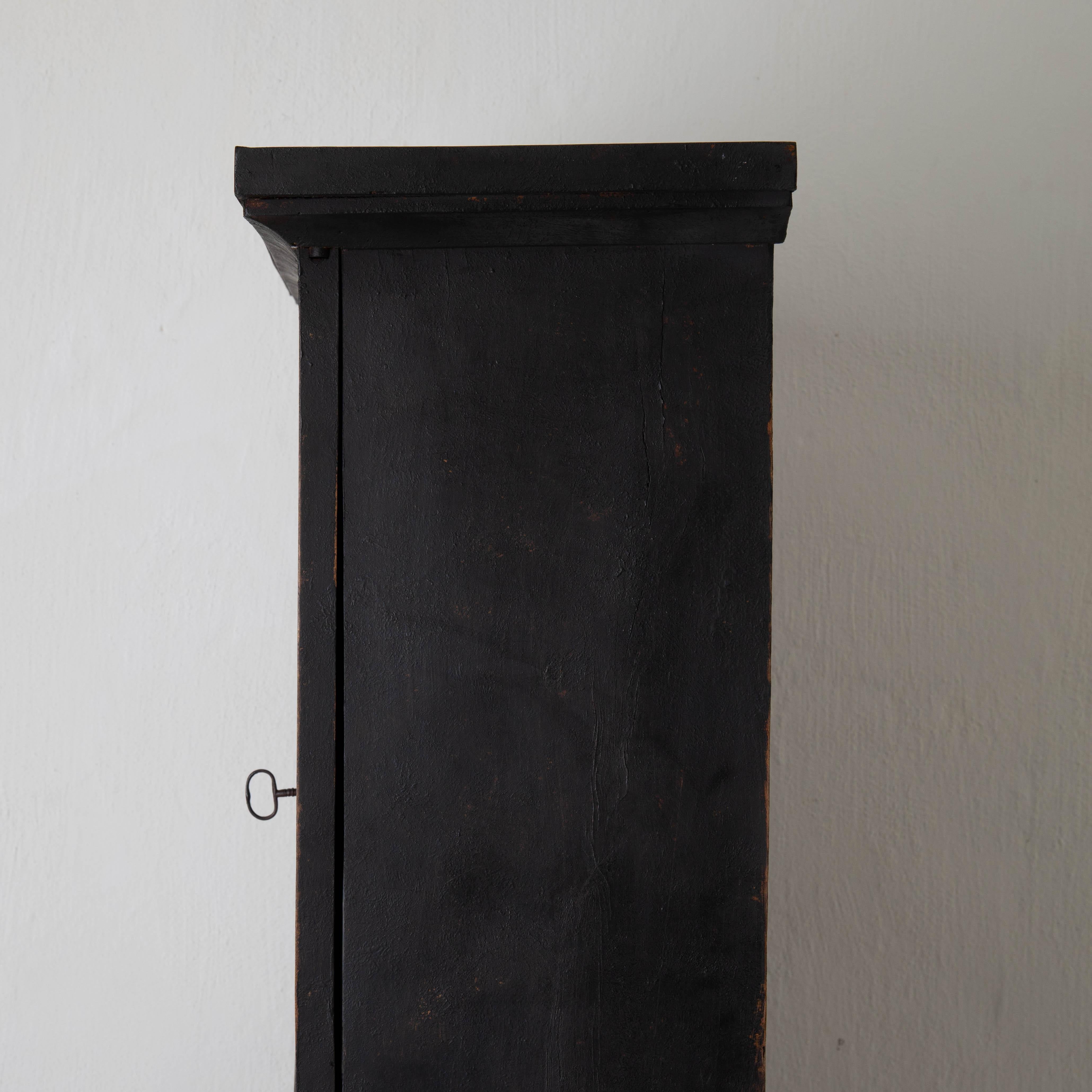 Wood Tall Writing Desk Secretary Swedish Black 19th Century Sweden
