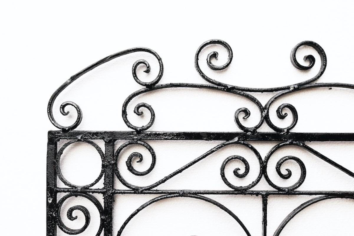 Tall Wrought Iron Pedestrian Gate In Good Condition For Sale In Wormelow, Herefordshire