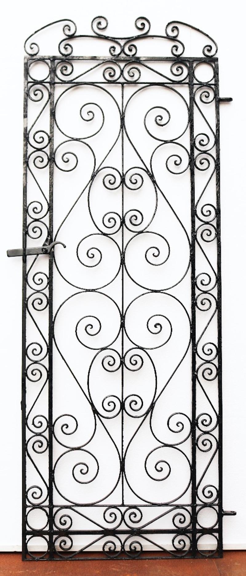 Tall Wrought Iron Pedestrian Gate For Sale 2
