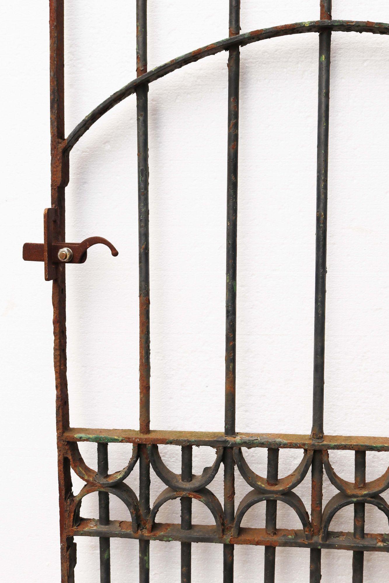 classic wrought iron style metal side gate