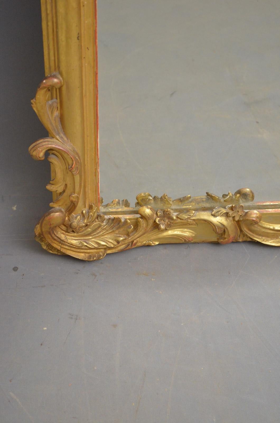 Louis Philippe Tall 19th Century Giltwood Mirror