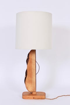 Yasha Heifetz Table Lamp, Handcrafted Copper & Bleached Mahogany, 1950