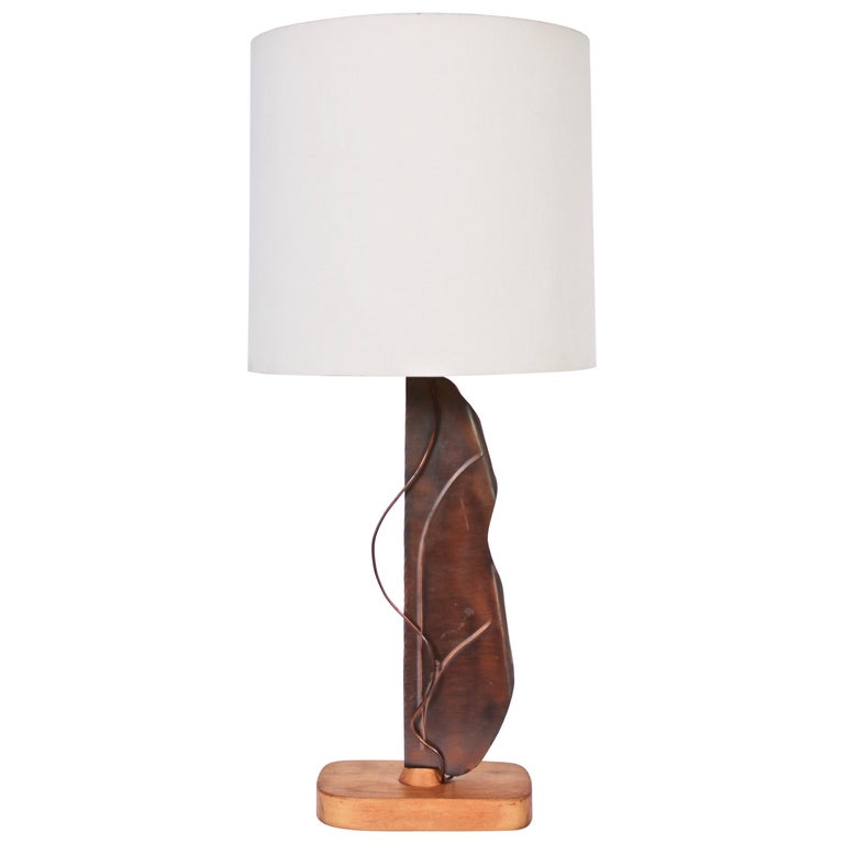Bleached Mahogany Table Lamp, Cool Tall Table Lamps
