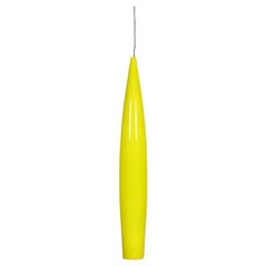 Grande lampe suspendue en verre jaune de Gino Vistosi Murano, Italie, années 1960