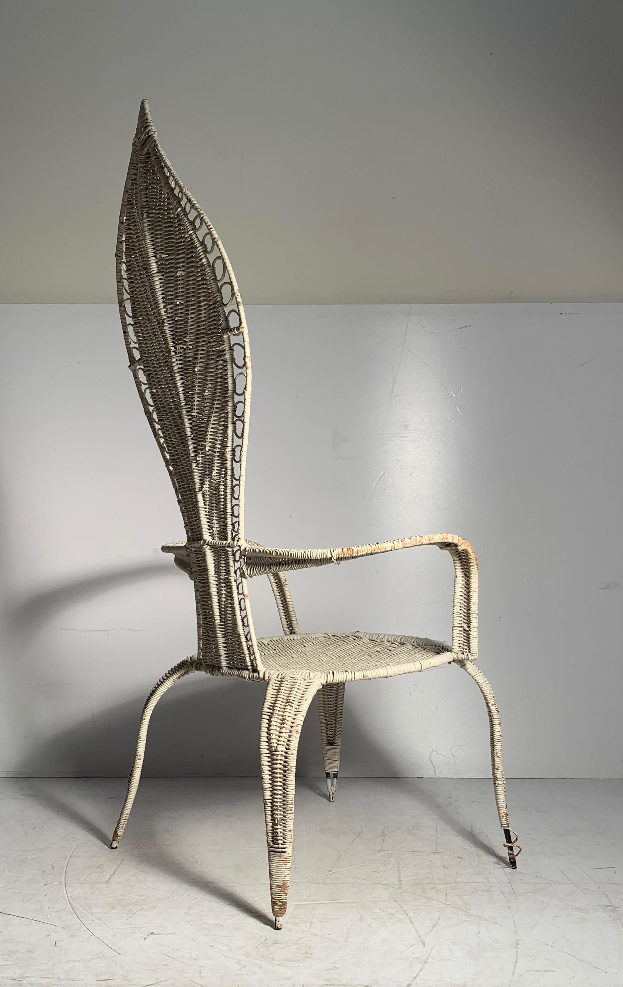 Osier Chaise de jardin de style mi-siècle moderne Tropi-Cal de Danny Ho Fong et Miller Fong en vente