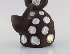 Tällberg, Sweden, Figure in Glazed Stoneware, Young Girl with Basket, 1970s