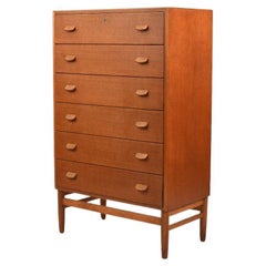 Used Tallboy Chest of Drawer by Poul M. Volther 1950s