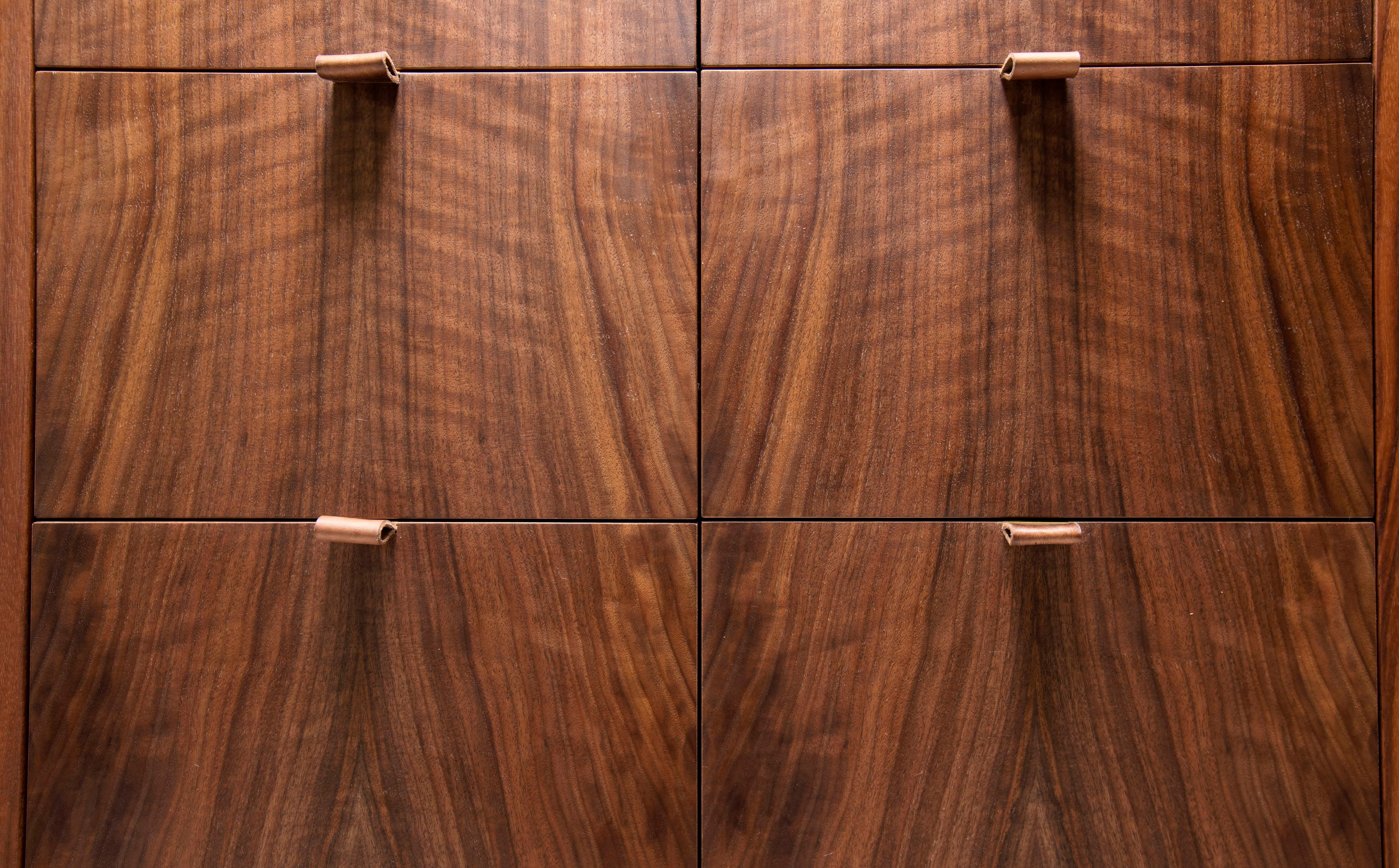Hand-Crafted Tallboy Dresser with Figured Claro Walnut Front by Boyd & Allister For Sale
