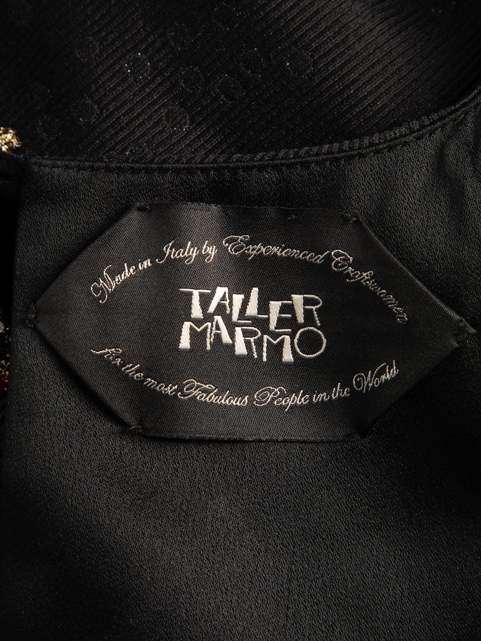 Taller Marmo Women's Black Patterned Tassel Detail Cape 1