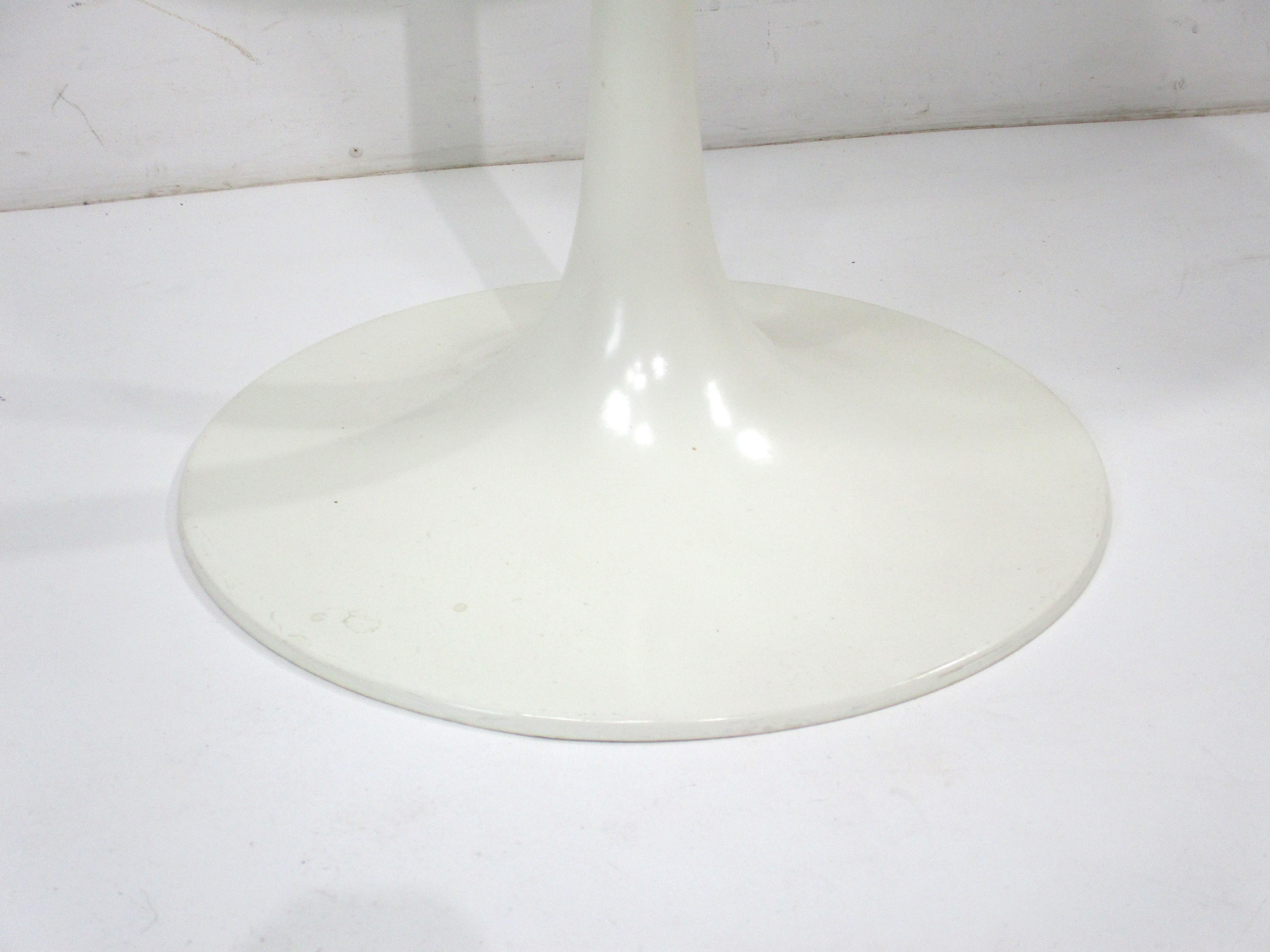 Metal Taller Tulip Side / Lamp Table by Maurice Burke in the style of Saarinen  For Sale
