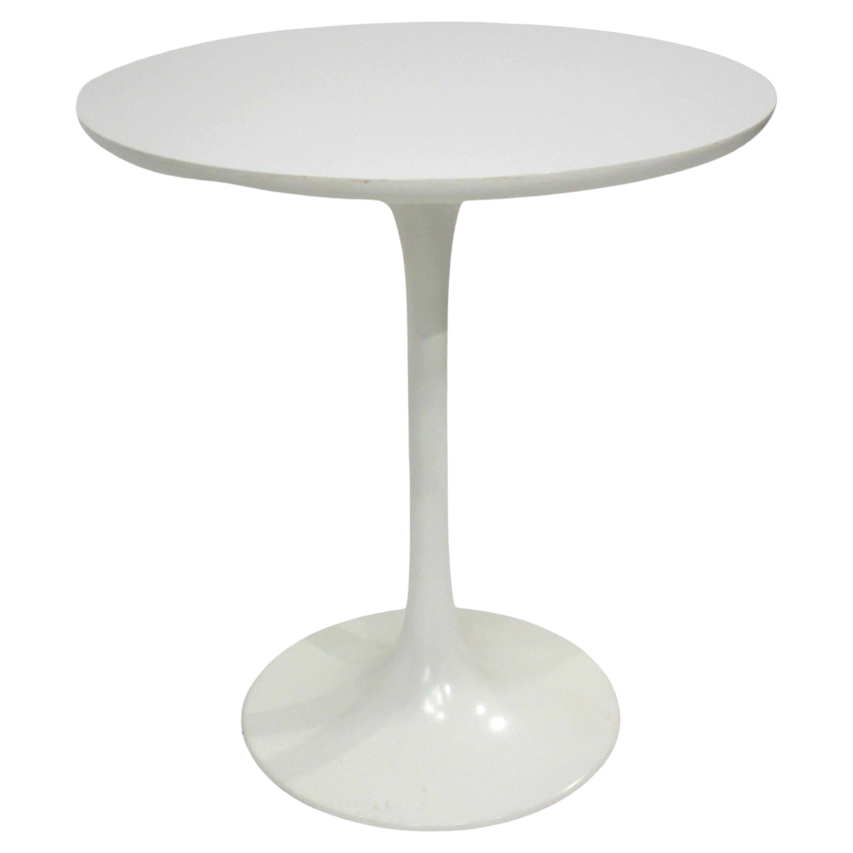 Taller Tulip Side / Lamp Table by Maurice Burke in the style of Saarinen  For Sale