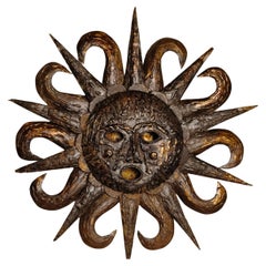 Talleres Emaus Hammered Steel Sun Wall Sculpture