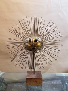 Talleres Emaus Mexican Mid-Century Modern Bronze and Brass Sun Decoration