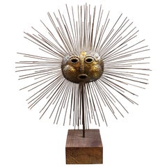 Talleres Emaus Mexican Mid-Century Modern Bronze and Brass Sun Decoration