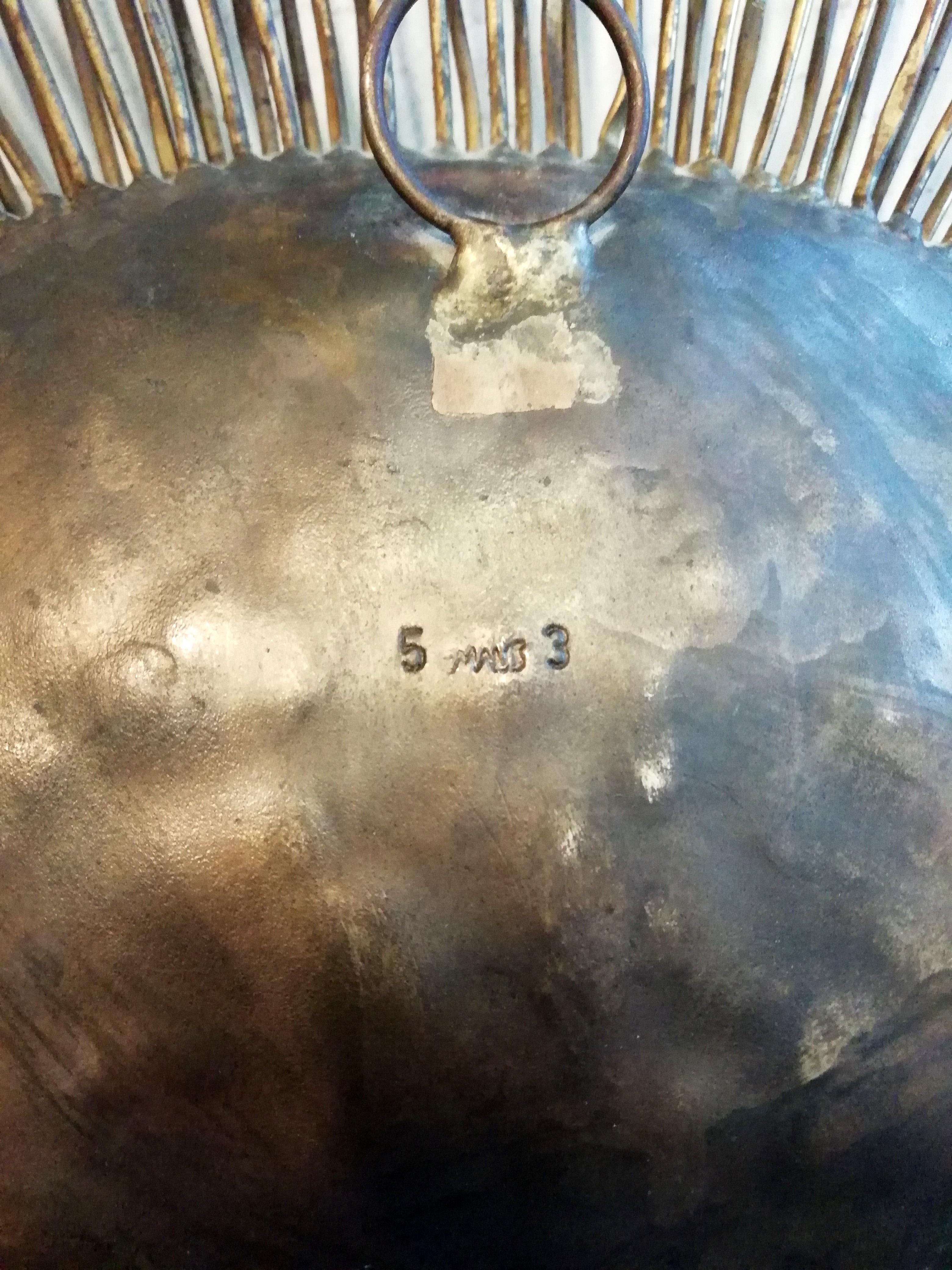 Talleres Emaus Mexican Mid-Century Modern Bronze and Brass Sun Wall Decoration 2