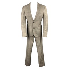 TALLIA Size 36 Gray Glen Plaid Wool Notch Lapel Suit
